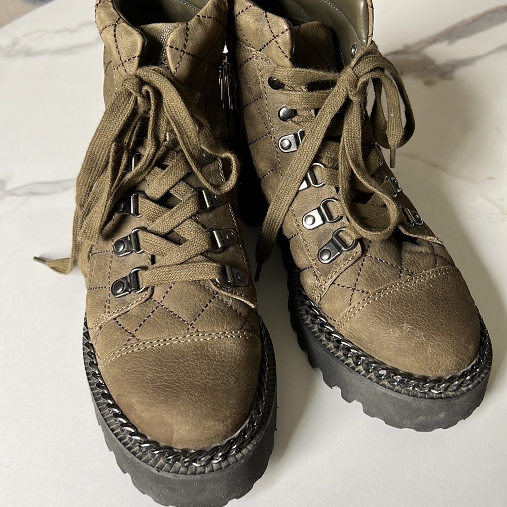 Vine Camuto quilted combat boots